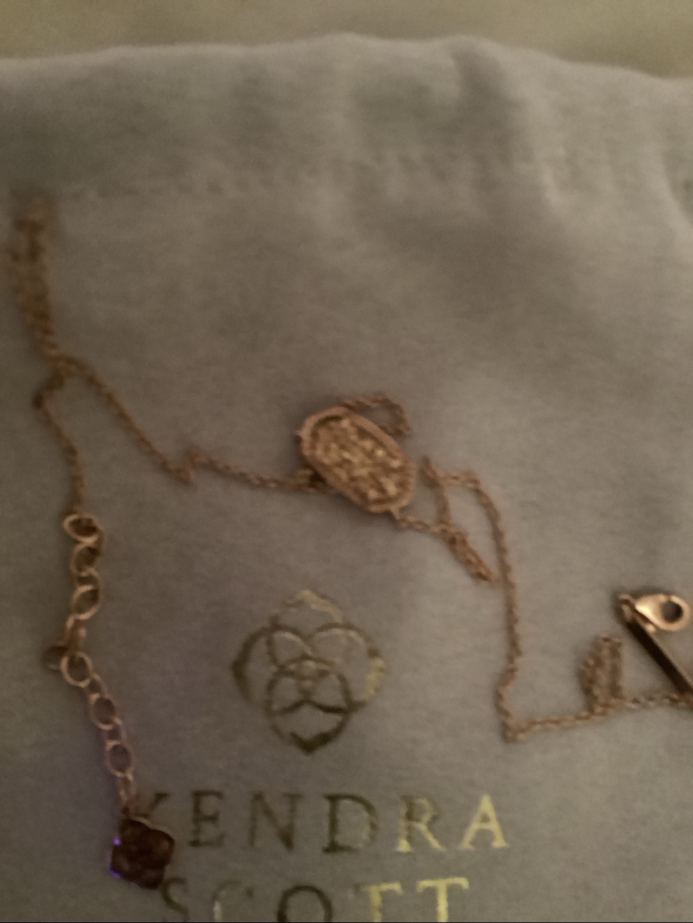 Kendra scott Rose Gold Floral Pendant Necklace - Delicate Chain - Picture 2 of 2
